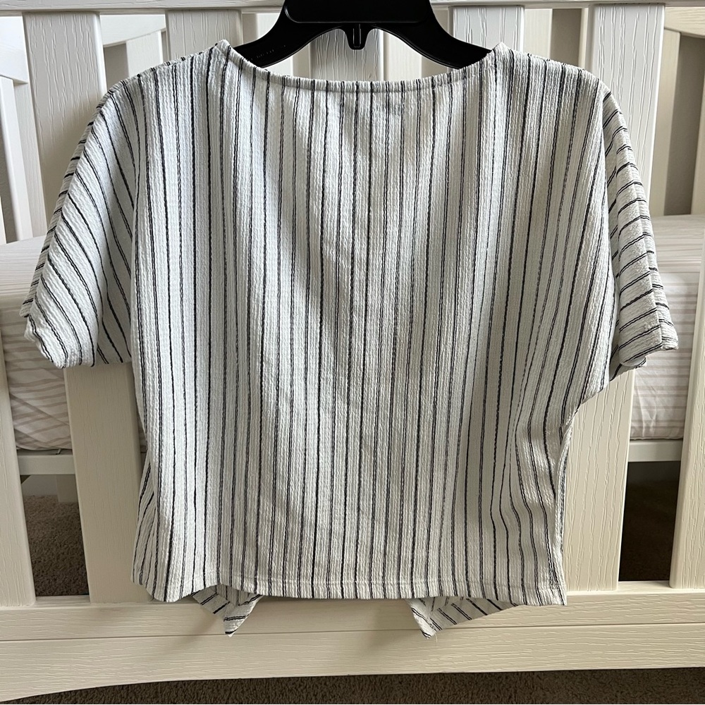 ZARA black and white striped cropped top - Picture 6 of 7